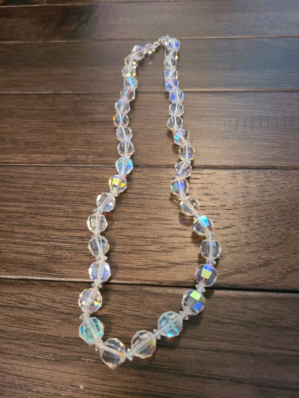 Vintage 60s necklace rainbow beads